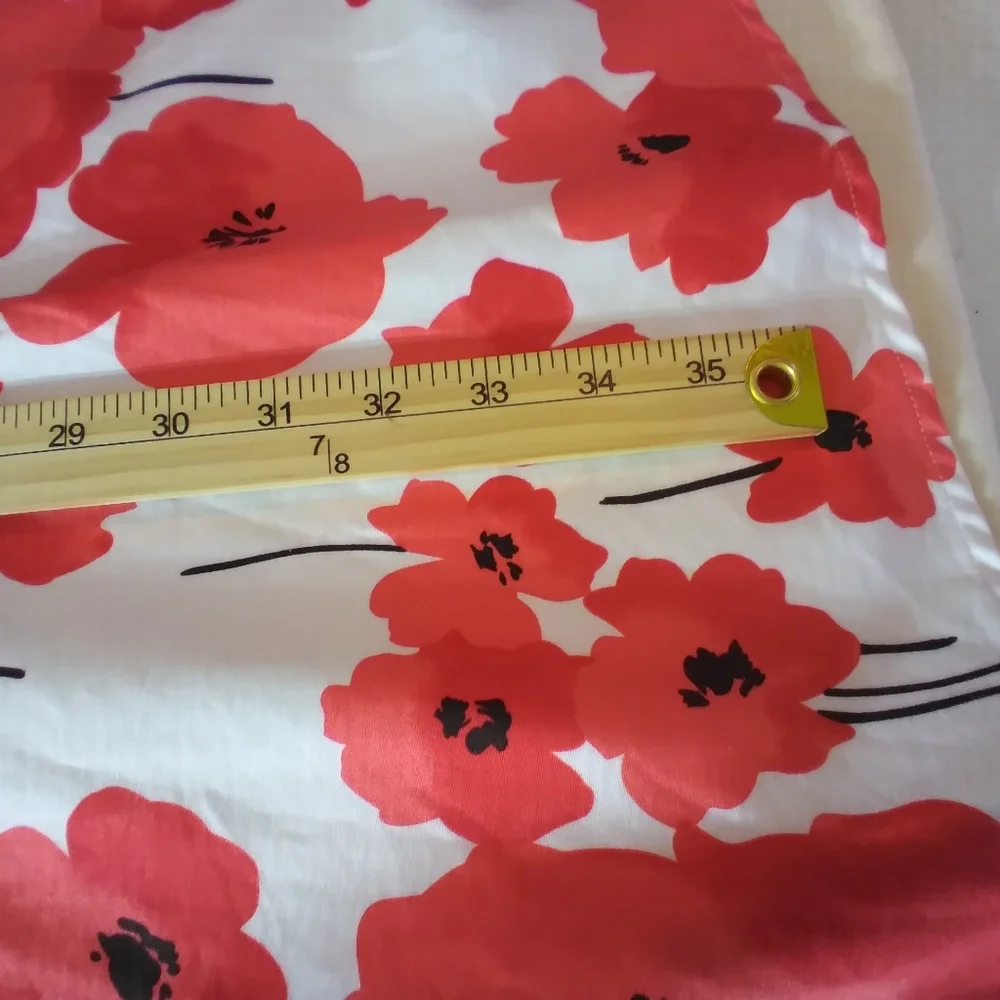 Bustin Loose Floral Sleeveless Dress - Red and White Flarred Size 16 - Picture 3 of 8